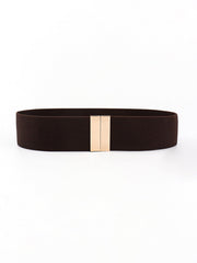 Alloy Buckle Elastic Belt - Trendsi