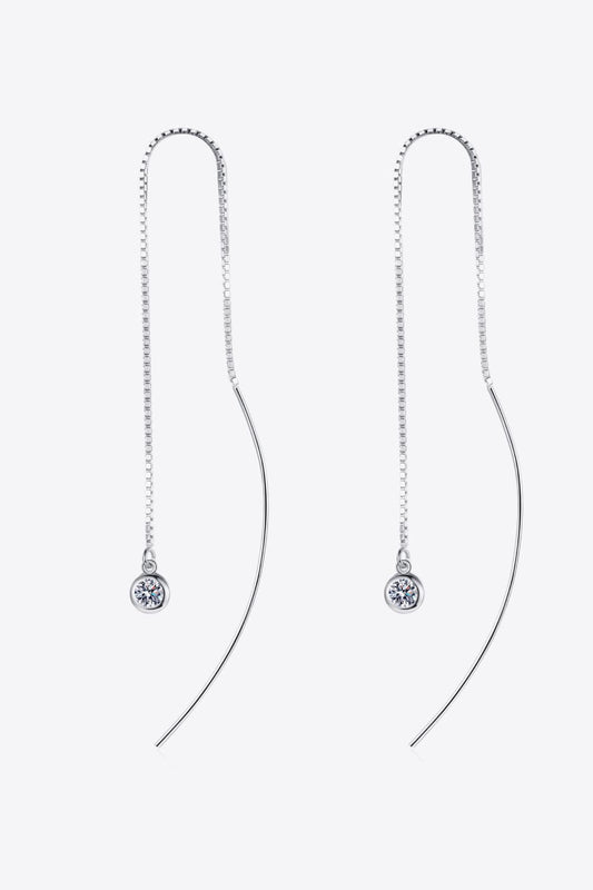 Moissanite 925 Sterling Silver Threader Earrings - Flyclothing LLC