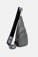 PU Leather Sling Bag - Trendsi