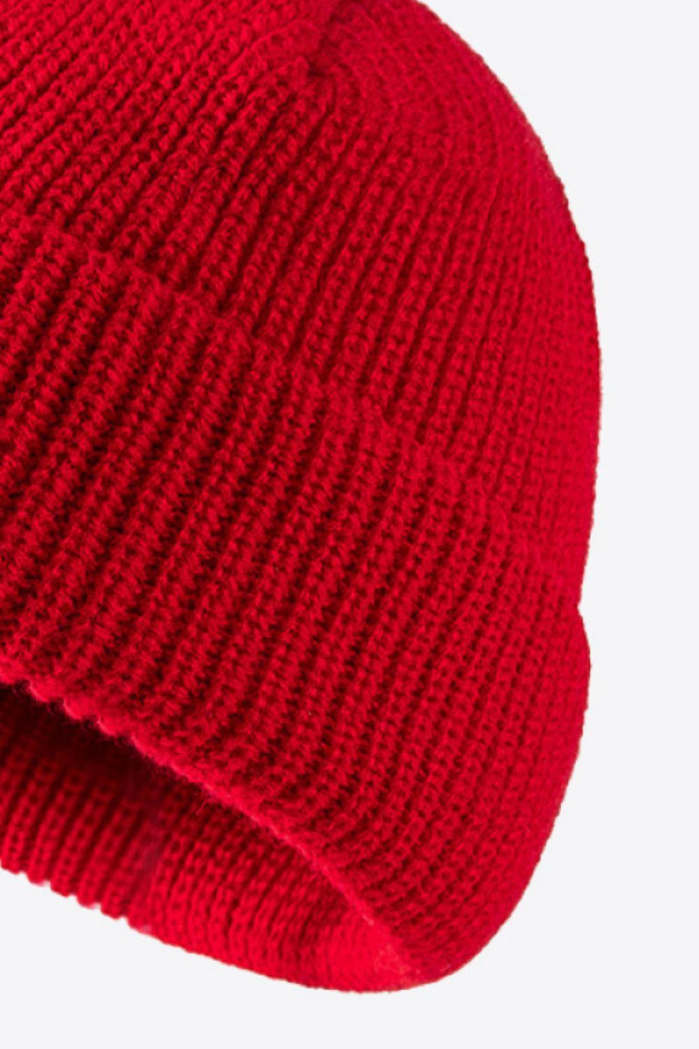 Calling For Winter Rib-Knit Beanie - Trendsi