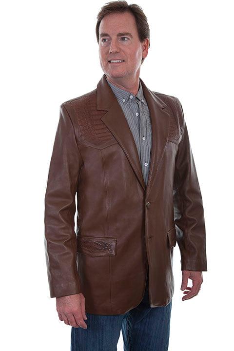 Scully TOBACCO CAIMAN INSET BLAZER - Flyclothing LLC