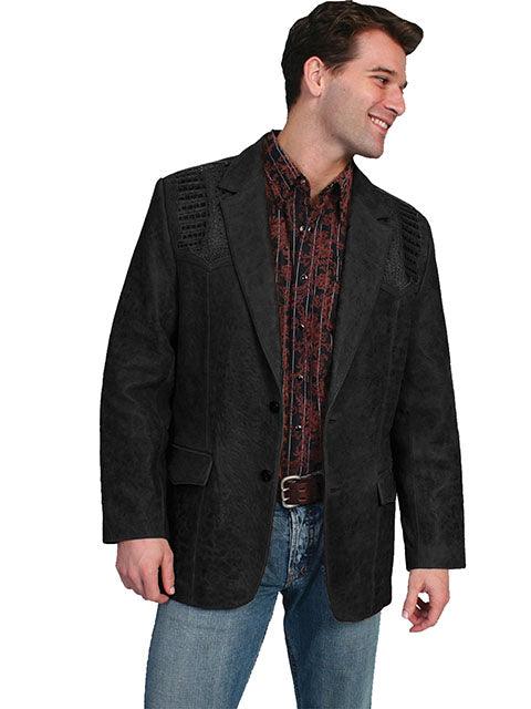 Scully BLACK CAIMAN INSET BLAZER - Flyclothing LLC