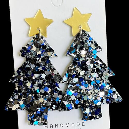 Christmas Tree Acrylic Dangle Earrings - Trendsi