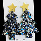 Christmas Tree Acrylic Dangle Earrings - Flyclothing LLC