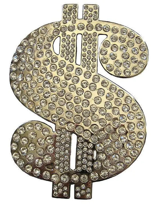 Faux Diamond Dollar Sign Buckle - Flyclothing LLC