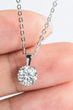 925 Sterling Silver 1 Carat Moissanite Chain-Link Necklace - Flyclothing LLC