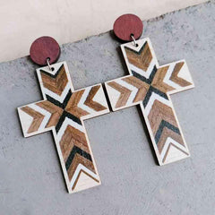 Cross Drop Earrings - Trendsi