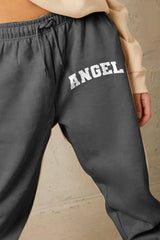 Simply Love Full Size Drawstring Angel Graphic Long Sweatpants - Flyclothing LLC