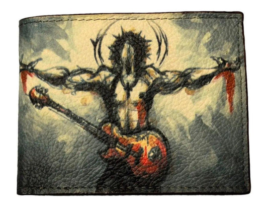 Guitarist Jesus Leather Wallet - Flyclothing LLC