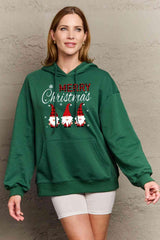 Simply Love Full Size MERRY CHRISTMAS Graphic Hoodie - Flyclothing LLC