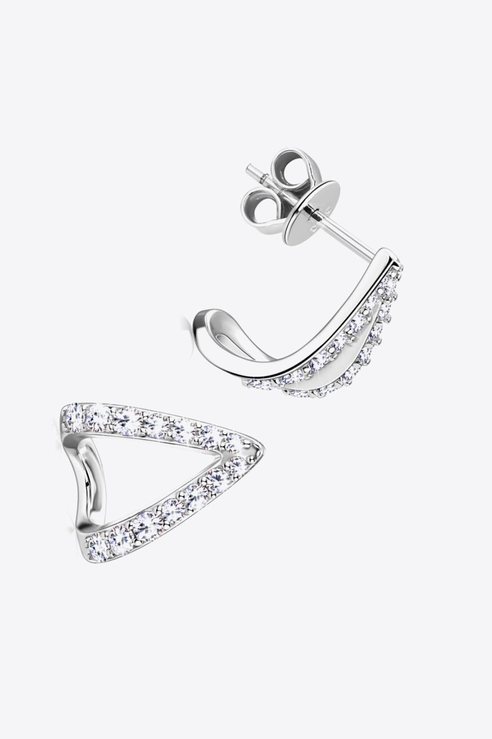 Moissanite Minimalist 925 Sterling Silver Earrings - Flyclothing LLC