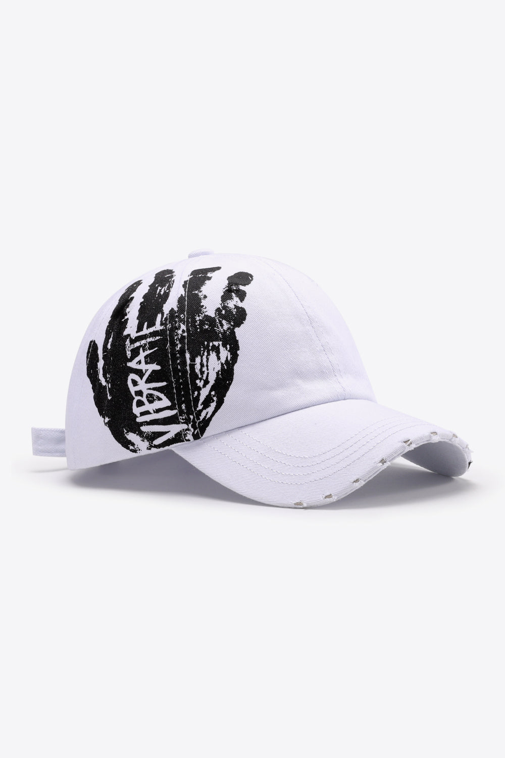 VIBRA Graphic Distressed Adjustable Baseball Cap - Flyclothing LLC