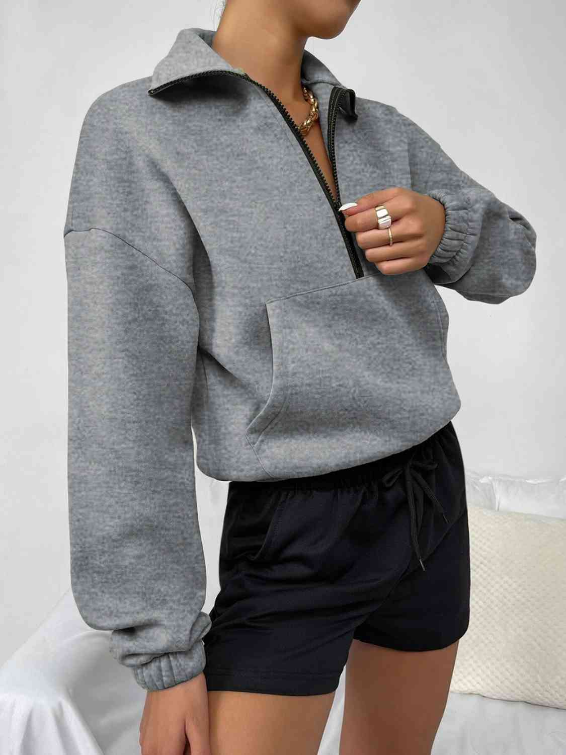 Half shoulder online sweatshirt