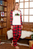 MERRY CHRISTMAS Graphic Top and Plaid Pants Set - Flyclothing LLC