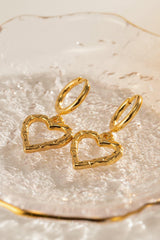 Heart Stainless Steel Drop Earrings - Trendsi