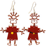 Dancing Girl Santa Earrings - Creative Alternatives - Creative Alternatives