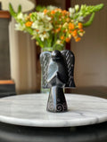 Soapstone Angel Sculpture - Black Finish with Etch Design - Flyclothing LLC