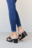 Weeboo Cherish The Moments Contrast Platform Sandals in Black - Flyclothing LLC