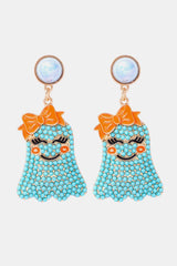 Smiling Ghost Shape Synthetic Pearl Earrings - Flyclothing LLC