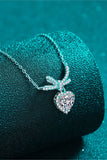 1 Carat Moissanite Heart Pendant Necklace - Flyclothing LLC