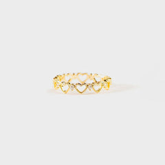 Heart Shape 18K Gold-Plated Ring - Flyclothing LLC