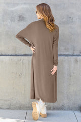 Basic Bae Full Size Open Front Long Sleeve Cover Up - Flyclothing LLC