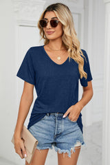 Short Sleeve V-Neck Tee Shirt - Flyclothing LLC