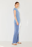 Marina West Swim Rib Pleated Elastic-Waist Wide Leg Pants - Trendsi