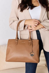 David Jones Structured Leather Handbag - Trendsi