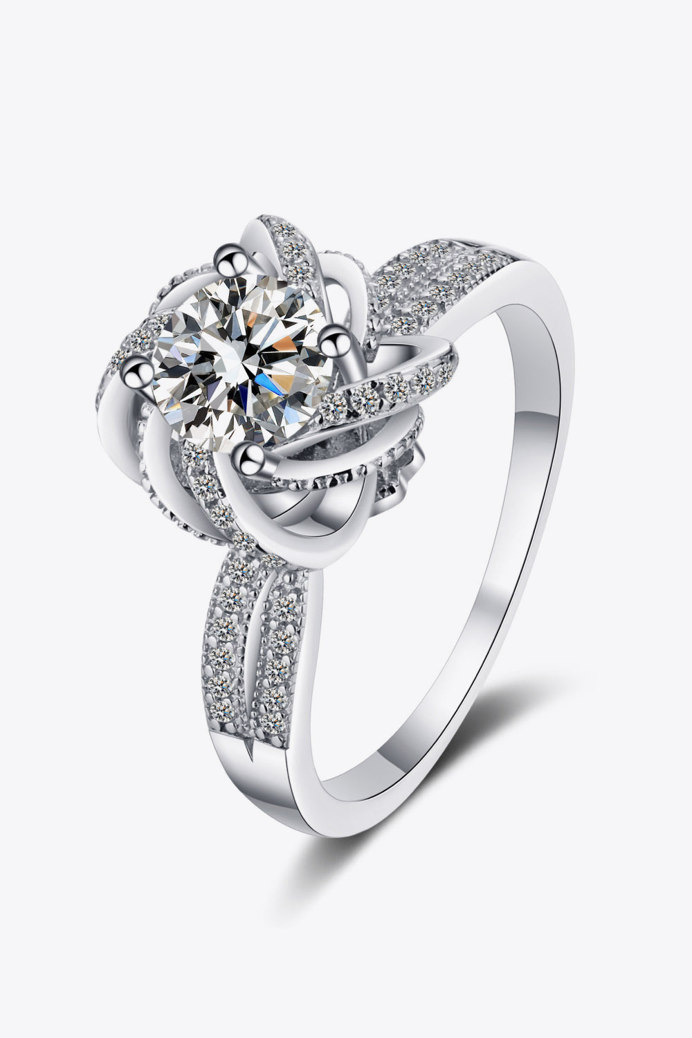 1 Carat Moissanite 925 Sterling Silver Ring - Flyclothing LLC