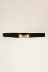 Alloy Buckle Elastic Belt - Trendsi