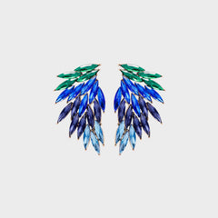 Alloy Acrylic Wing Earrings - Trendsi