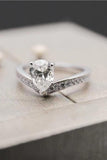 925 Sterling Silver Teardrop Moissanite Ring - Flyclothing LLC