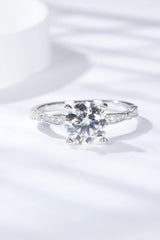 1.5 Carat Moissanite Side Stone Ring - Trendsi