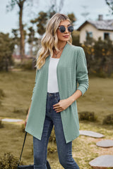 Open Front Long Sleeve Cardigan - Flyclothing LLC