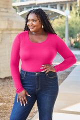 Basic Bae Full Size Round Neck Long Sleeve Bodysuit - Flyclothing LLC