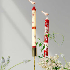 Tall Hand Painted Candles - Pair - Kimweta Design - Nobunto - Flyclothing LLC