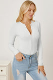 Zip Up Long Sleeve Bodysuit - Flyclothing LLC