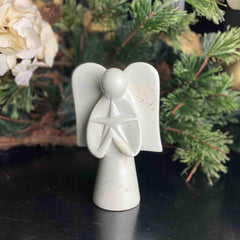 Angel Soapstone Sculpture Holding Star - Flyclothing LLC