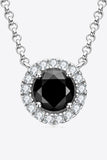 Two-Tone 1 Carat Moissanite Round Pendant Necklace - Flyclothing LLC