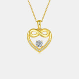 Moissanite 925 Sterling Silver Heart Necklace - Flyclothing LLC