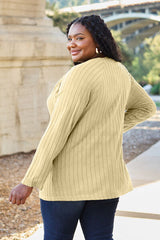 Basic Bae Full Size Ribbed Round Neck Long Sleeve Knit Top - Flyclothing LLC