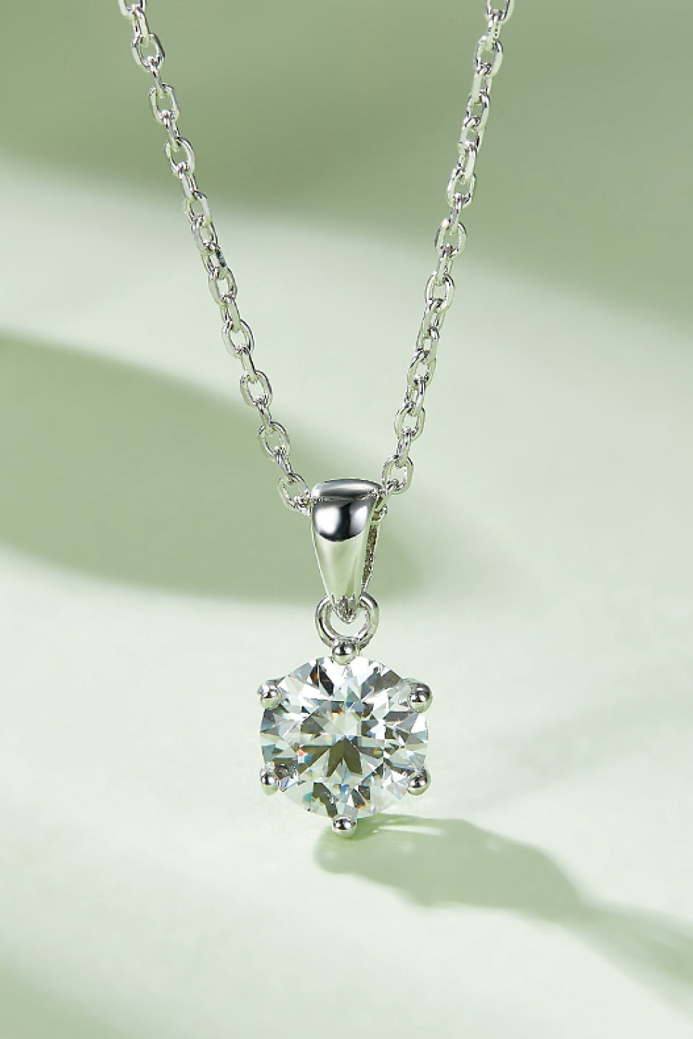 1 Carat Moissanite 925 Sterling Silver Necklace - Flyclothing LLC