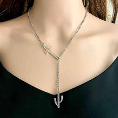 Cross Chain Necklace - Trendsi