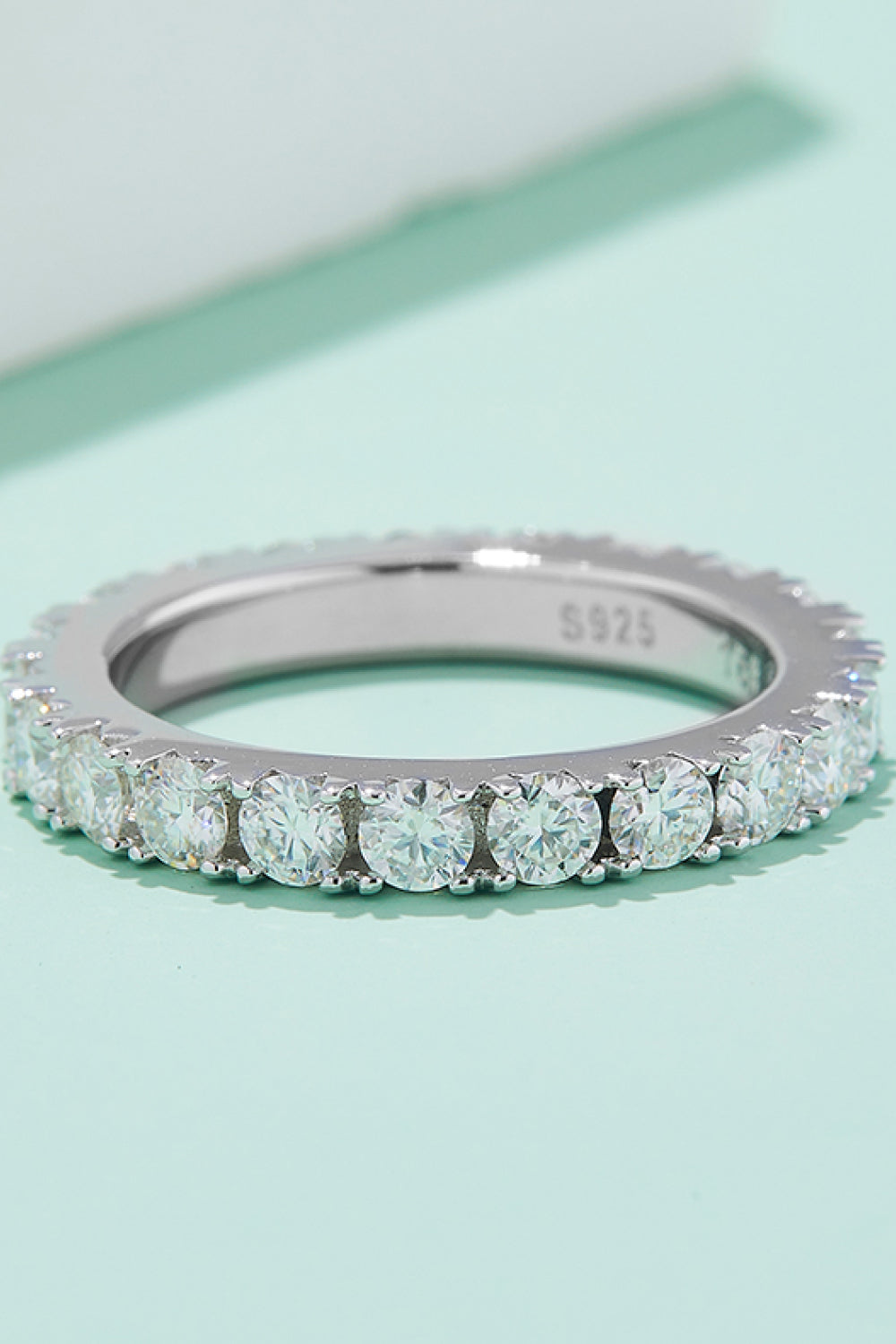 2.3 Carat Moissanite 925 Sterling Silver Eternity Ring - Flyclothing LLC