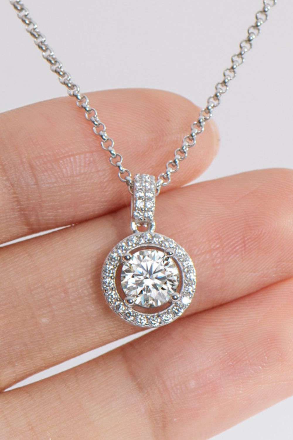 Zircon Pendant 925 Sterling Silver Necklace - Flyclothing LLC