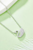 Moissanite Swan 925 Sterling Silver Necklace - Flyclothing LLC