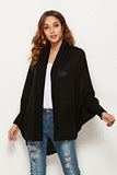 Open Front Dolman Sleeve Longline Cardigan - Flyclothing LLC