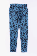 Leopard Print Wide Waistband Leggings - Flyclothing LLC