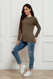 Basic Bae Full Size Round Neck Long Sleeve Top - Trendsi